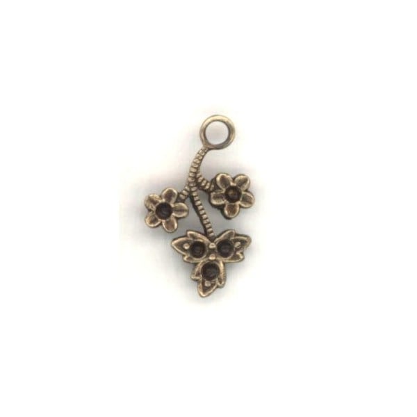 ^Flower and Leaf Sprays to Hold Rhinestones Brass