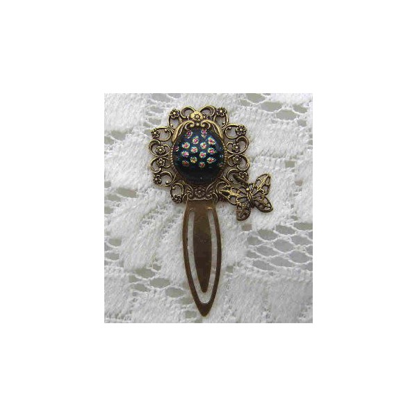 Bookmark Findings with 13mm Setting Oxidized Brass (4) - Image 3