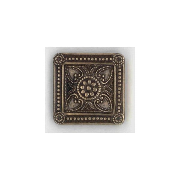 Ornamental Squares Oxidized Brass 19mm (6)