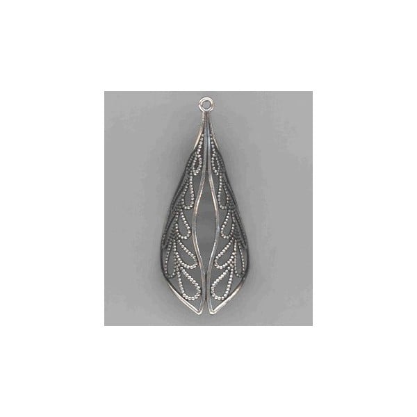 Filigree Made for Wrapping Oxidized Silver 58mm (1)
