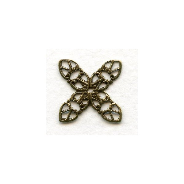 Filigree Connectors 17mm Oxidized Brass (12)