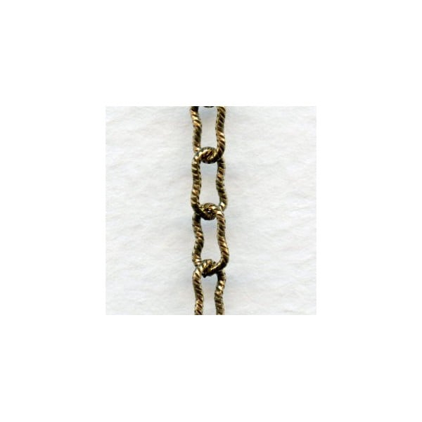 Peanut Chain 7.5x4mm Links Antique Gold (3 ft)