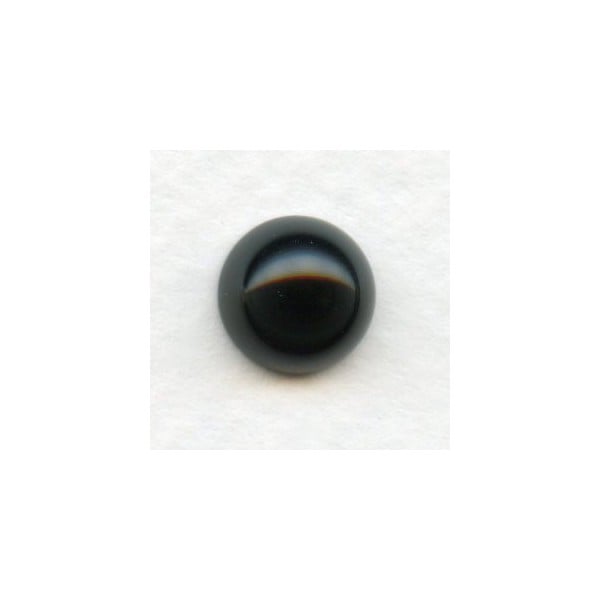 Black Onyx Gemstone Cabochons 9mm Round