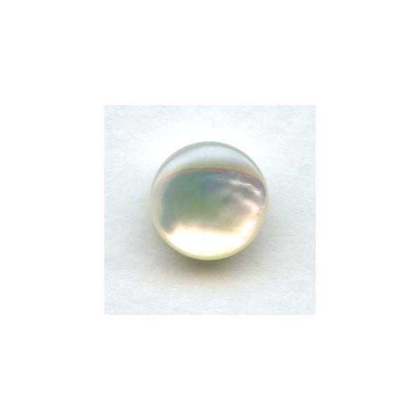 White Mother of Pearl 9mm Shell Cabochons