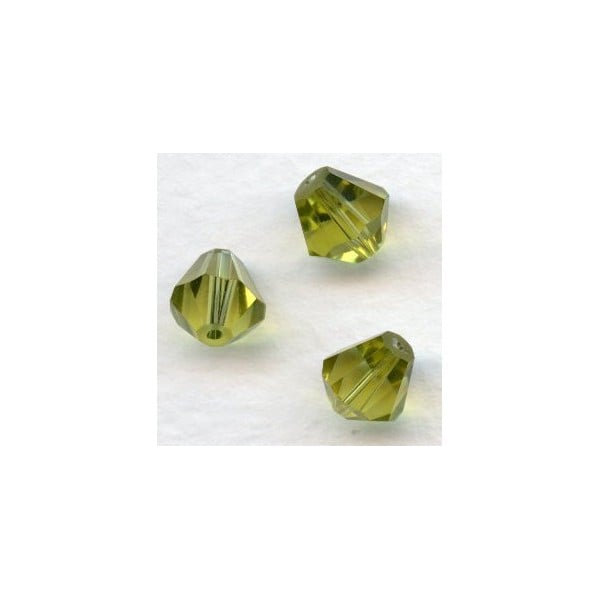Olivine Bell Shape Faceted Glass Beads 8x7mm