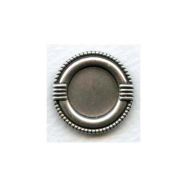 ^Decorative Edge 13mm Settings Oxidized Silver (6)