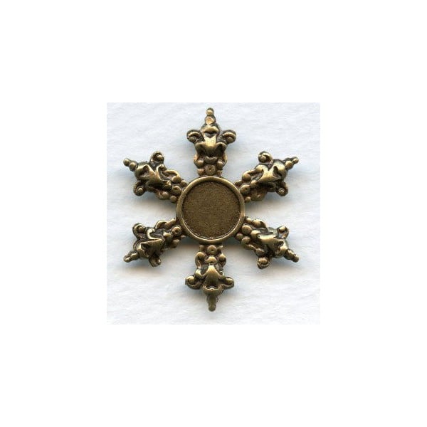 Sunray Settings 8mm Oxidized Brass