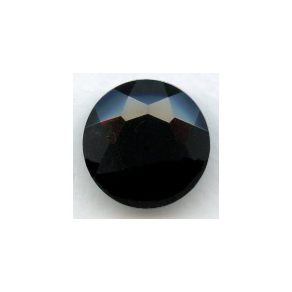 Jet Glass Round 25mm Unfoiled Jewelry Stone (1)