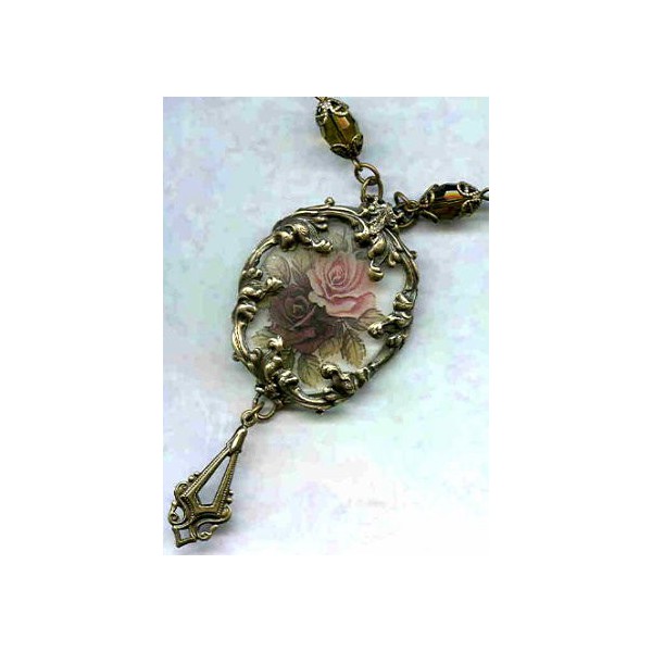 Ornate Leaves Framework Stamping Oxidized Brass - Image 2