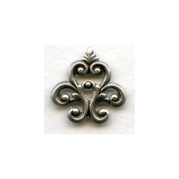 ^Corner or Finial Detail Oxidized Silver Plated 18mm