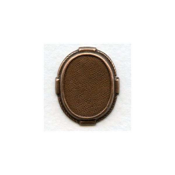 Decorative Setting Base Oxidized Copper 22x17mm