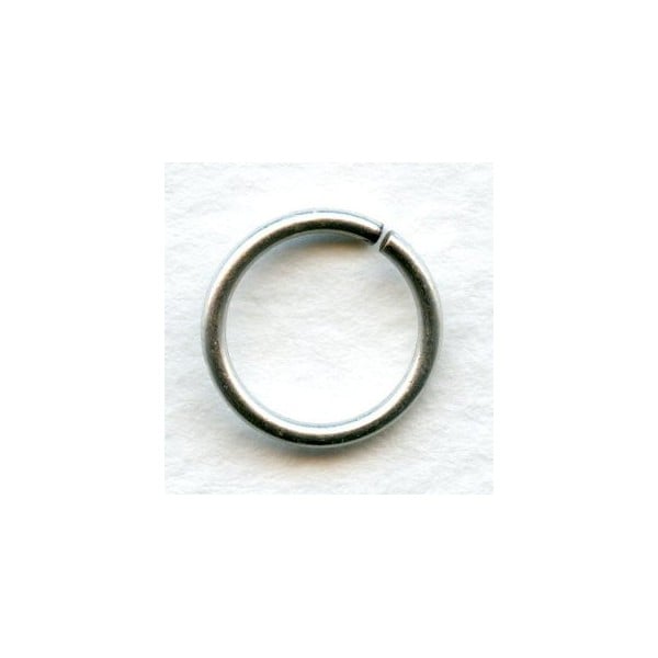 Jump Rings Round 12mm Oxidized Silver (24)