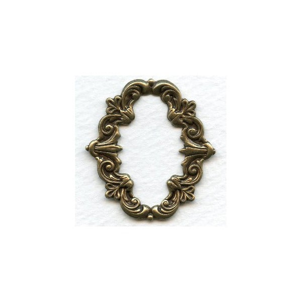 Elegant Framework Stamping 39mm Oxidized Brass