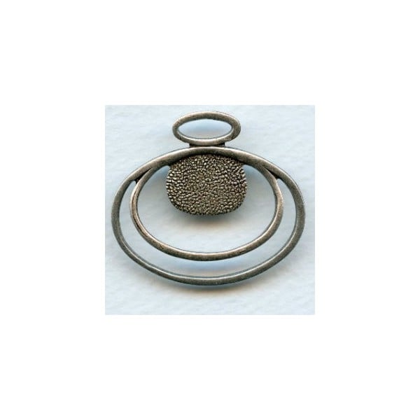 Pendant Setting Bases Oxidized Silver 31mm (3)