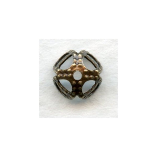 Filigree Bead Caps Oxidized Brass 7mm