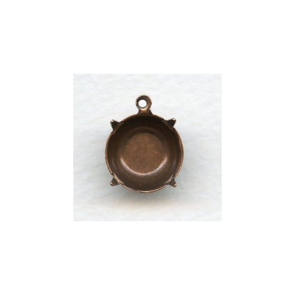 Round 60SS 14mm Settings Oxidized Copper