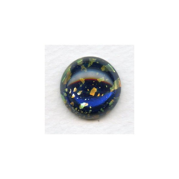 ^Dark Blue Glass Opal Cabochon 18mm (1)