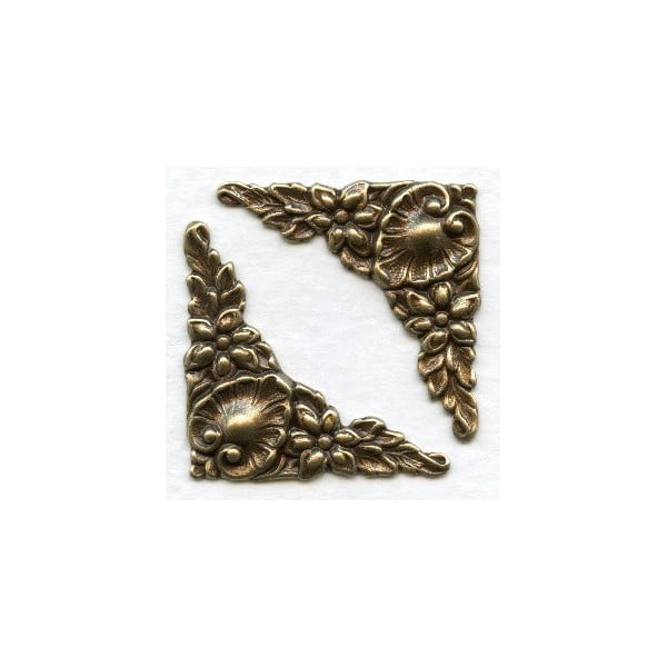 Fancy Corner Embellishments Oxidized Brass (6)