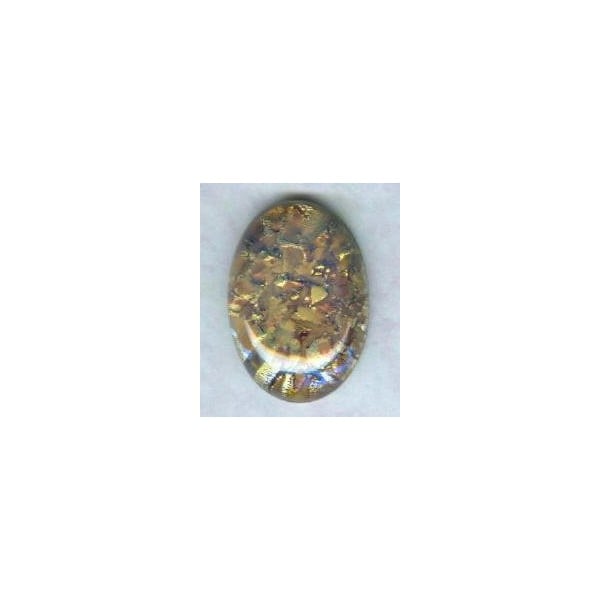^Topaz Handmade Glass Opal Cabochon 25x18mm
