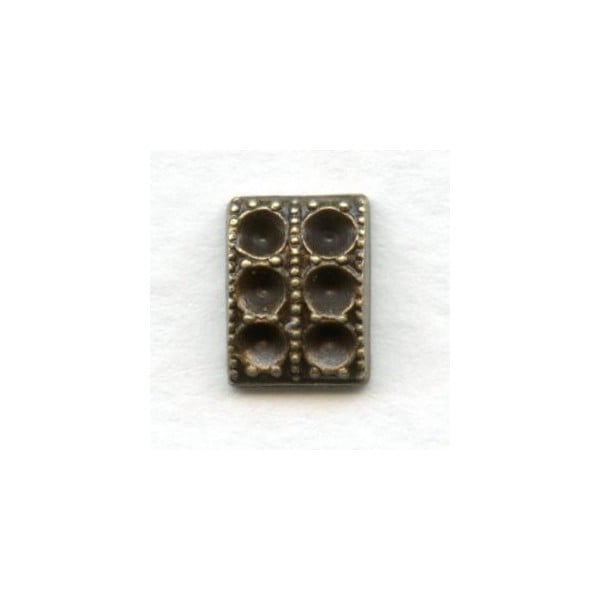 Rhinestone Setting Bar Oxidized Brass pp10