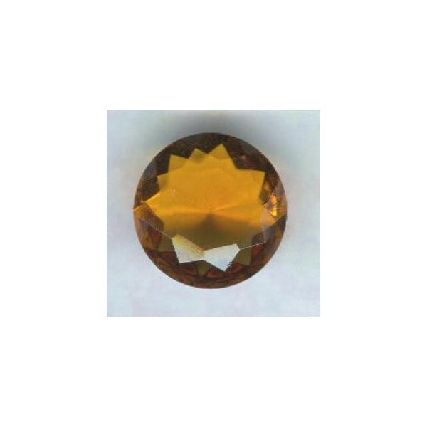 Topaz Glass Round 18mm Unfoiled Jewelry Stone