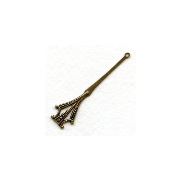 Unique Bails or Pendants 44mm Oxidized Brass (6)