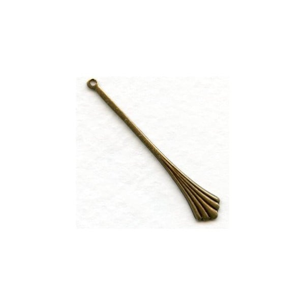 Unique Bails or Pendants 42mm Oxidized Brass (6)