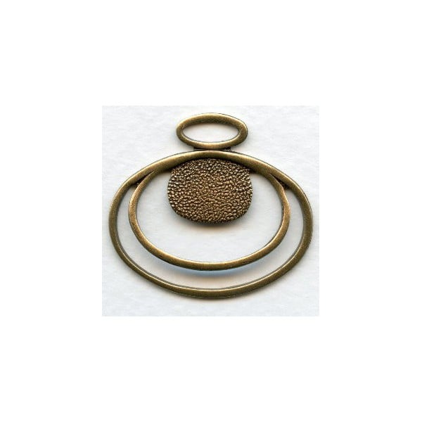 Pendant Setting Bases Oxidized Brass 31mm (2)