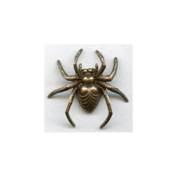 Goth Spider Stamping Oxidized Brass 35mm (1)