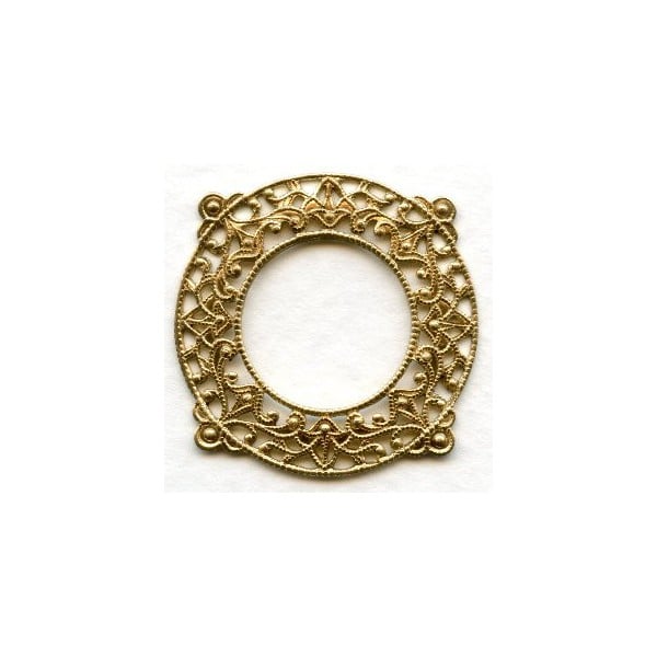 Filigree Frame Raw Brass 28mm