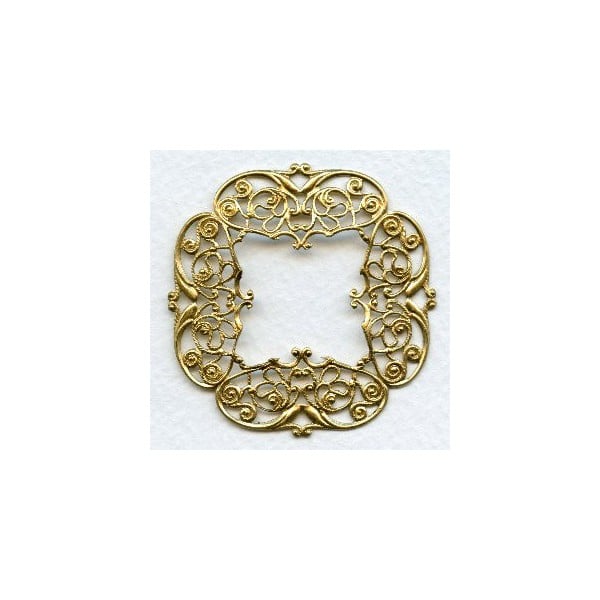 Intricately Detailed Filigree 48mm Frame Raw Brass (1)