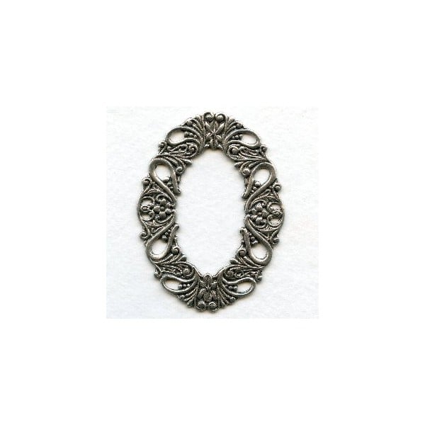 Dramatic Framework Stamping Oxidized Silver 35mm