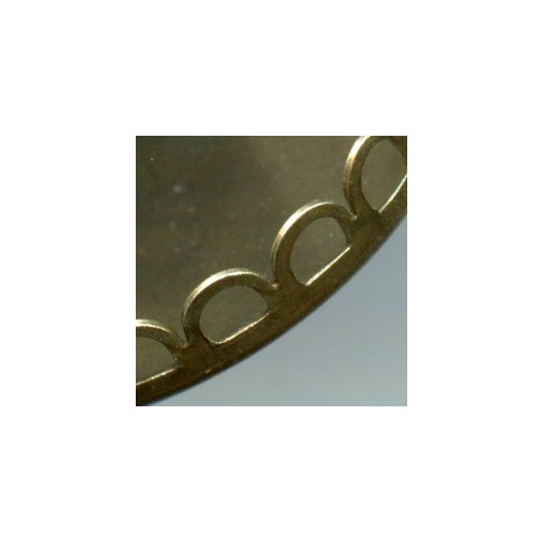 Lace Edge Settings Round 35mm Oxidized Brass (6) - Image 3
