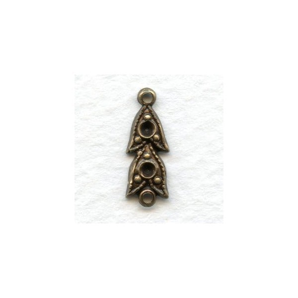 Connectors Hold Rhinestones Oxidized Brass 16mm (12)
