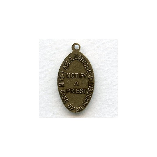 Saint Christopher Medal 27mm Oxidized Brass (1) - Image 2