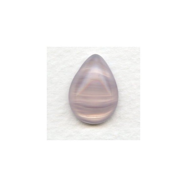 Amethyst Quartz Glass Pear Shape Cabochon 18x13mm