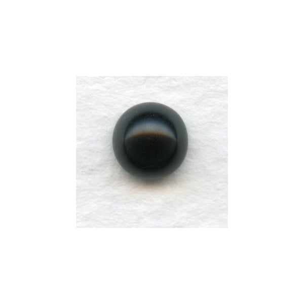 Jet Medium Dome Glass Cabochons 7mm Round (6)