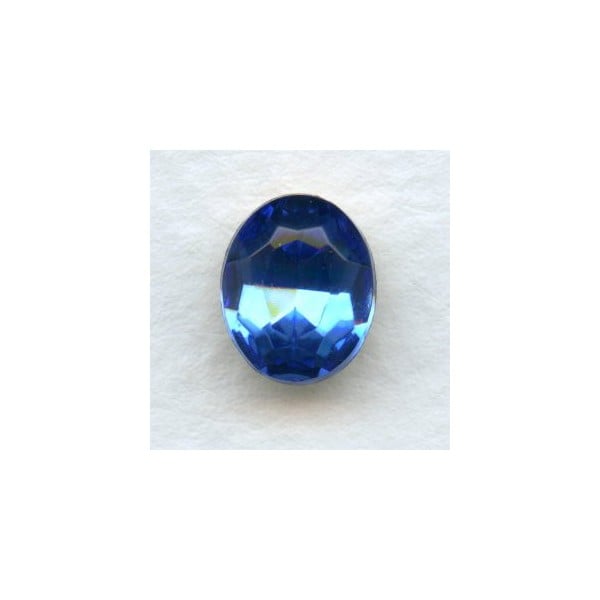 Light Sapphire Glass Oval Unfoiled Stones 10x8mm