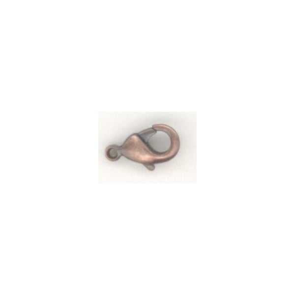 ^Tiny Oxidized Copper Lobster Claw Clasps 10x5mm (12)