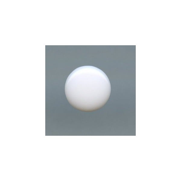 Chalk White Glass Cabochons Round Buff-Tops 9mm