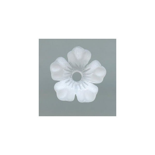 Lucite Flower Beads Matte Crystal 14mm
