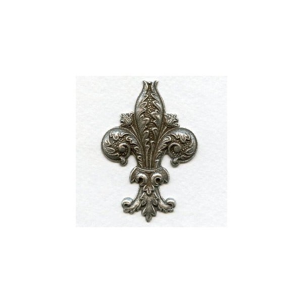 Fabulous 62mm Fleur-de-Lys Oxidized Silver (1)