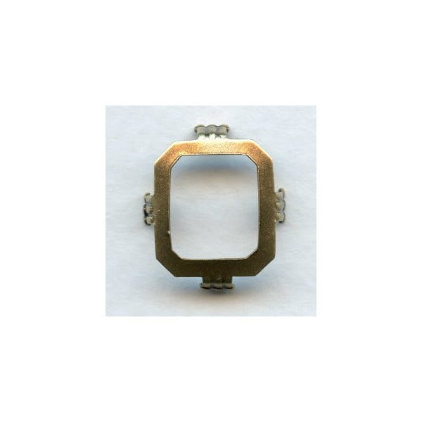 Cushion Octagon Settings 14x12mm Oxidized Brass