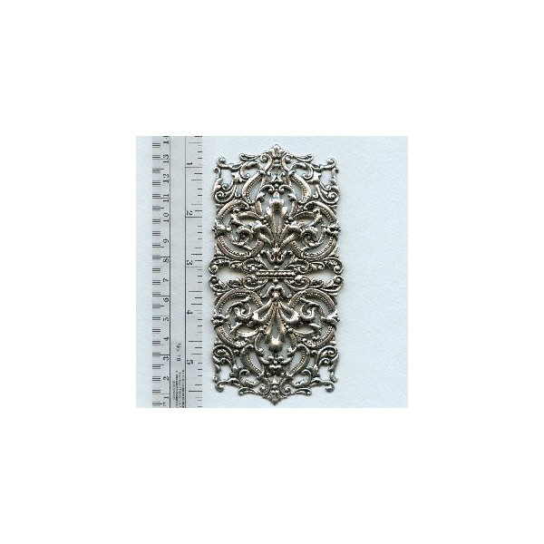Most Grand of All Oxidized Silver Stamping 5+ Inches (1) - Image 2