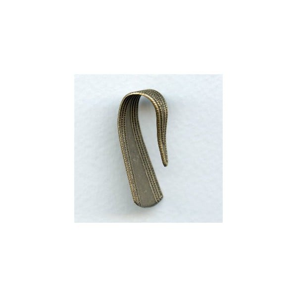 ^Rolled Bead Detail Stamping Oxidized Brass 33mm (3) - Image 3