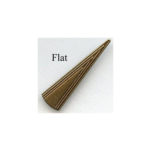 ^Rolled Bead Detail Stamping Oxidized Brass 33mm (3) - Image 2