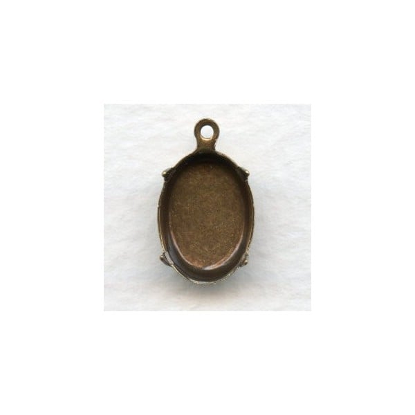 ^Deep 14x10mm Settings Oxidized Brass (12)
