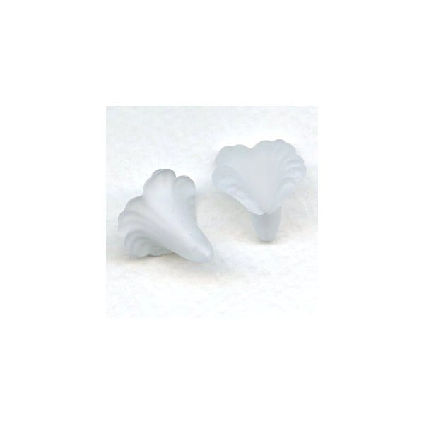 Matte Crystal Flowers with Hole 16x15mm (6)
