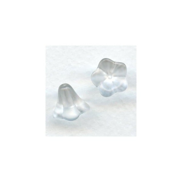 Crystal Satin Lucite Flower Beads 12x10mm (12)