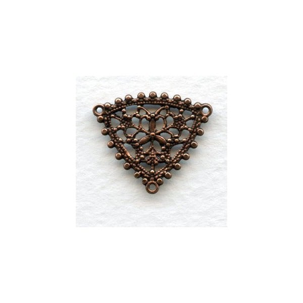 Filigree Pendant Connectors Oxidized Copper 20mm